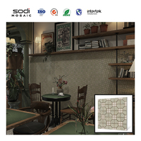Mosaïque de carreaux de céramique d'escalier personnalisé étanche au design de restaurant vintage pour mur, sol et dosseret