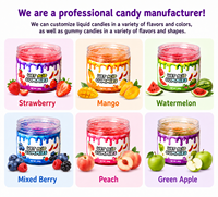 Fabricant de bonbons sur mesure, bonbons gélifiés acidulés liquides, tendance sur TikTok, vente en gros, BRC, HACCP, livraison rapide