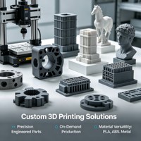 Service d'impression 3D SLS en usine pour pièces industrielles flexibles et haute résistance en nylon PA12 et TPU - Livré en 5 à 7 jours