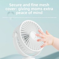 Ventilateur portable USB pliable en plastique pour poussette, bureau, mini ventilateur rechargeable en forme de pieuvre