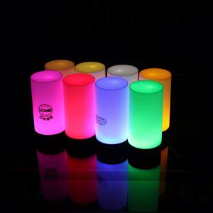 Lampe de table sans fil rechargeable en acier inoxydable avec logo personnalisé, lampe de nuit pour KTV et restaurant - Product Image 1