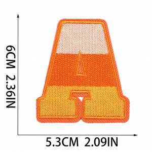 Patch brodé thermocollant en polyester brodé à la machine, motif lettres d'Halloween, écologique Xiaotian, pour vêtements et chapeaux - Product Image 3