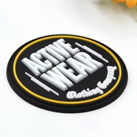Logo personnalisé 3D en caoutchouc souple, transfert thermique, étiquette en caoutchouc souple PVC pour vêtements
