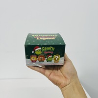 Jouet anti-stress Grinch Dumpling Squishy TPR avec paillettes, boîte mystère pour garçons et filles