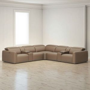 L-hình dạng Modular da chính hãng hiện đại cắt Recliner sofa Set với tính năng mở rộng cho khách sạn biệt thự phòng tập thể dục & Mall sử dụng - Product Image 6