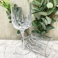 Flûtes à champagne en plastique de 350ml, verre à vin épais et incassable, gobelet en plastique pour dessert à la gelée