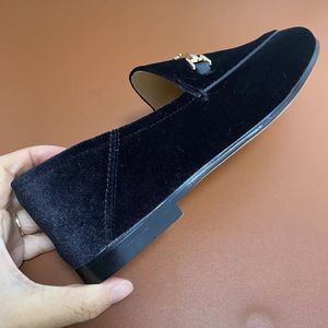 Mocassins plats pour femmes en velours et cuir d'agneau, chaussures décontractées à bout rond, personnalisables - Product Image 5