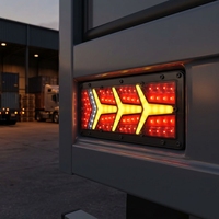 Feu arrière LED 24V avec clignotant séquentiel pour remorque de camion, remplacement latéral arrière