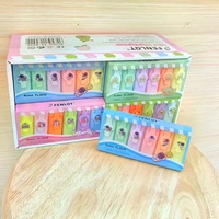 Portable Mini Surligneur Macaron Fluorescent Étudiant Peinture Doodle Marqueur Stylo Mignon Bureau Couleur Stylo Oblique Brosse Ensemble Utilisation Scolaire