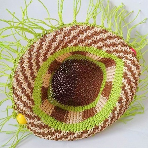 Chapeau <span class=keywords><strong>de</strong></span> soleil artisanal en herbe naturelle pour adultes – Style décontracté et respirant pour la plage et les vacances en extérieur - Product Image 3