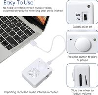 Module sonore programmable à puce DIY pour jouet en peluche, avec stockage de 128 Mo, boîte vocale et batterie rechargeable de 300 mAh