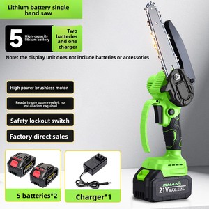 Mini Motosierra Eléctrica Inalámbrica de 6'' con Motor de 21V y Batería de 2.5AH, para Trabajos en Madera y Proyectos de Bricolaje, Ultraportátil de 15cm - Product Image 4