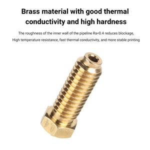 3 dswow acciaio temprato ottone Valcano ugello per Anycubic Kobra 2 ugello 3D accessori stampante 0.4mm M6 filettato resistenza al calore - Product Image 3
