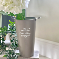 Vente en gros de vase à fleurs galvanisé 3 couleurs, grand seau à fleurs vintage en métal pour support de fleurs fraîches