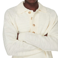 Pull tricoté personnalisé pour homme en 100% coton, col rond côtelé, style preppy décontracté, streetwear de haute qualité, couleur unie, automne