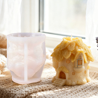 Moule en silicone Dumo Fairy Tale Forest Treehouse pour la fabrication de petites maisons 3D, moule pour bougies aromatiques