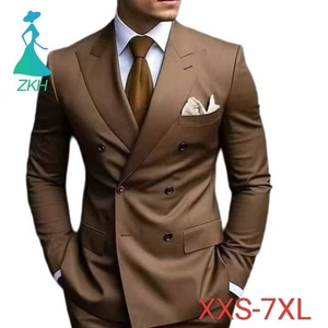 Nouveau <span class=keywords><strong>Costume</strong></span> <span class=keywords><strong>Homme</strong></span> 2025 Lt, Veste Croisée <span class=keywords><strong>sur</strong></span> <span class=keywords><strong>Mesure</strong></span> à Revers Pointus pour <span class=keywords><strong>Mariage</strong></span>, Smoking de Marié Formel Élégant, Blazer Cintrée et Pantalon - Product Image 1