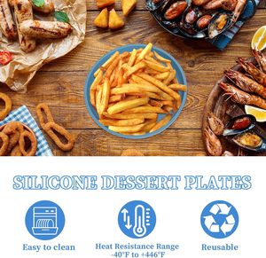 Platos de Silicona Reutilizables, Irrompibles, Ecológicos, Aptos para Microondas, de Grado Alimenticio, para Bebés y Adultos, con Soporte, Diseño Personalizado - Product Image 3