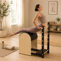 Corrigeur de colonne vertébrale Celux Pilates Ladder Barrel en bois d'érable, durable, portable, résistance réglable, pour studio commercial et bien-être