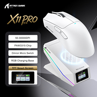 Souris de jeu sans fil Attack Shark X11Pro V2, légère, trois modes, PAW3315, esports, rechargeable, 2.4G BT, filaire