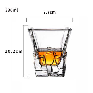 최소 주문 수량이 적은 330ml 프리미엄 올드 패션드 면처리된 노징/스니핑 위스키 잔 (맞춤 로고 가능) - Product Image 5