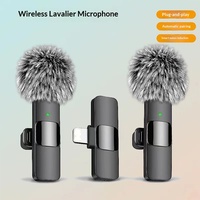 Microphone Lavalier Sans Fil Type C Plug and Play Kit 2 Micros pour Enregistrement Vidéo Téléphone et Diffusion en Direct