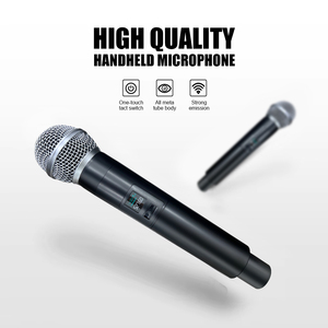 <span class=keywords><strong>Sistema</strong></span> <span class=keywords><strong>de</strong></span> Micrófono Inalámbrico UHF Profesional <span class=keywords><strong>de</strong></span> 2 Canales para Karaoke con un Transmisor y Dos Micrófonos <span class=keywords><strong>de</strong></span> Mano - Product Image 5
