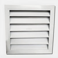 Ventilateur fixe à grandes persiennes en aluminium pour système de ventilation de climatisation HVAC avec sortie de grille de filtre vierge