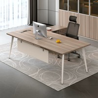 Ensemble de bureau de direction de luxe avec armoire à dossiers, mobilier de bureau contemporain haut de gamme élégant pour managers et dirigeants