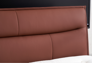 Double Layer Eco-Leather Smart Bed Frame Reclining Convertible <b>Mattress</b> Comfort Pocket Spring Midcentury Modern Bedroom - Product Image 2
