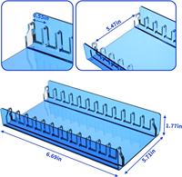 Support d'affichage de carte de jeu vidéo en acrylique bleu translucide sur mesure pour organisateur de stockage PS5 PS4 PS3