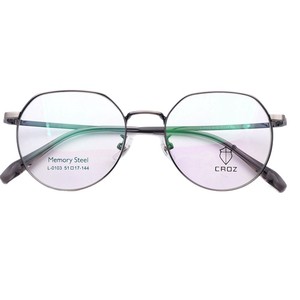 แว่นตาทรงกลมเล็กน้ำหนักเบาสไตล์พังก์สำหรับวัยรุ่น รุ่น L0103 กรอบเต็มแบบยูนิเซ็กซ์ ขาแว่นทำจากโลหะเมมโมรี่ไดเร็กท์และเลนส์ PC - Product Image 5