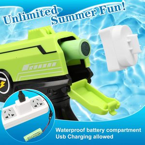 2024 NEU 2er Pack wiederauf ladbare Wassers trahler Automatische Wasser pistole Elektrische Super Soaker für Pool Strands pielzeug - Product Image 3