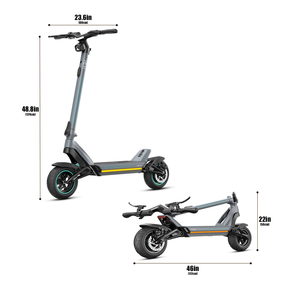 สกู๊ตเตอร์ไฟฟ้ามอเตอร์คู่แบบออฟโรด JGH สีเทาเงิน X3 - Product Image 6