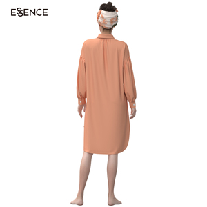 <span class=keywords><strong>Camicia</strong></span> da <span class=keywords><strong>notte</strong></span> a maniche lunghe con <span class=keywords><strong>camicia</strong></span> da <span class=keywords><strong>notte</strong></span> abbottonata morbida Casual di Design 3D per le donne - Product Image 6