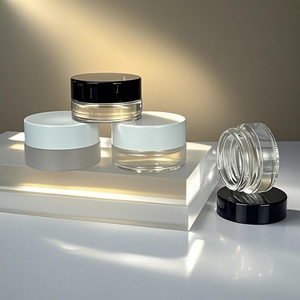 <b>Small</b> Sample Mini 5g 10g Cosmetic <b>Container</b> Jars Glass Cylinder Eye Cream Jar with Lids for Blush - Product Image 1