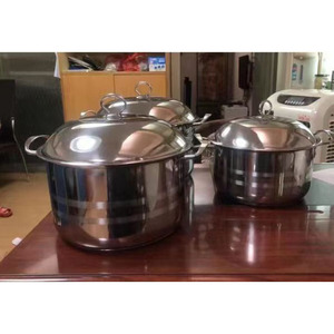 Đáy đôi Nấu Ăn Nồi Đặt Thép Không Gỉ Nấu Ăn Nồi Nấu Đặt 4 Miếng với Từ - Product Image 4