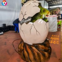 Œuf de dinosaure Protoceratops interactif pour bébé, modèle animatronique avec son, pour parc à thème