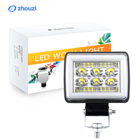 Prix de gros - Phare de travail LED carré automatique 4 pouces 36W avec 12 LED pour éclairage extérieur de véhicules tout-terrain