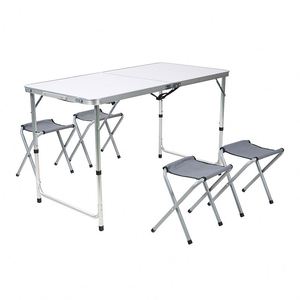 Outdoor Furniture Portable Folding <b>Table</b> Aluminum Alloy Thickened <b>Picnic</b> Stall Training Exhibition <b>Table</b> Chair Height-Adjustable - Product Image 1