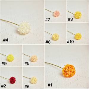 手作りモダンシルク布ポンポン菊人工タンポポ花クリスマスウェディングホーム - Product Image 6