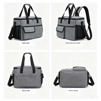 Sac de voyage pour chien en tissu Oxford résistant à l'usure avec fermeture éclair, sac réutilisable pour aliments pour animaux, pochette de rangement scellée pour croquettes pour le camping et les voyages avec animaux