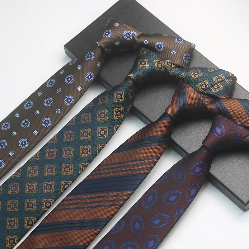 Fabbrica direttamente all'ingrosso di alta qualità cravatte da uomo cravatte in poliestere business fashion casual mens business neck tie set