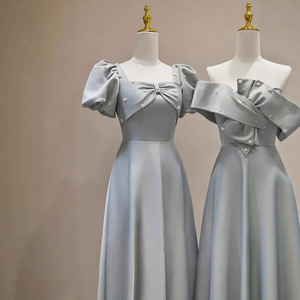 Bridesmaid Dresses A-Line Sweetheart Neckline Natural Waist Polyester Evening Gown Performance Style - Product Image 2