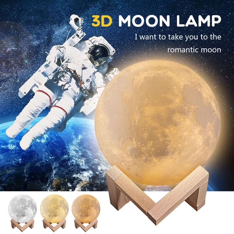 3d printing the moon light moon light small night light gift birthday gift Chinese valentine's day ideas