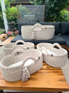 Venta al por mayor bebé nido tumbona Moisés cesta <span class=keywords><strong>de</strong></span> ganchillo bebé cambiador cesta ducha <span class=keywords><strong>regalo</strong></span> para Nweborn - Product Image 3
