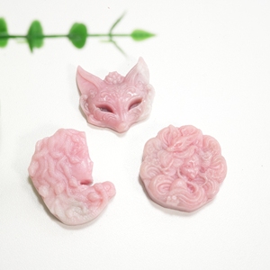 Scultura di Cristallo Naturale in Opale Rosa, Intaglio a Forma di Loto, Artigianato in Quarzo, Gemma Energetica Curativa per Regalo - Product Image 3