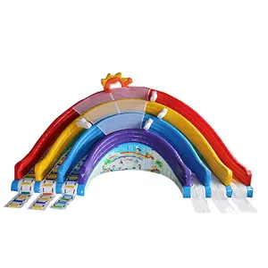 Latest desirable adult summer rainbow inflatable water slide park for sale
