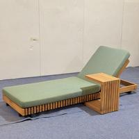 Ensemble de canapés en teck pour l'extérieur, design scandinave, imperméable, protection solaire, meubles en bois massif pour terrasse de villa