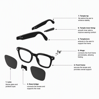 Lunettes de tir V03 avec vidéo 800W pixels, réduction du bruit, reconnaissance IA, traduction en temps réel, Wi-Fi et prévisualisation via application
